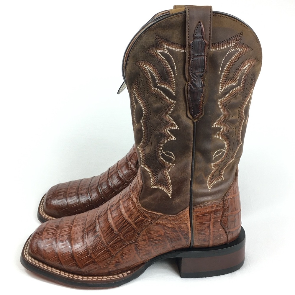 Dan Post boots cowboy certified genuine Caiman square toe Western DP4807 men 7